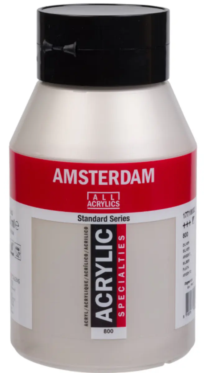 Akrylová barva Amsterdam Standard, 1 litr - 800 Silver
