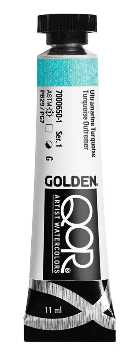 Akvarelová barva Golden QoR 11 ml - Ultramarin Turquoise 0650