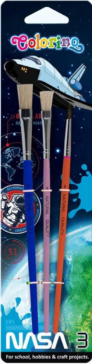 Školní štětce 3ks CP Colorino NASA