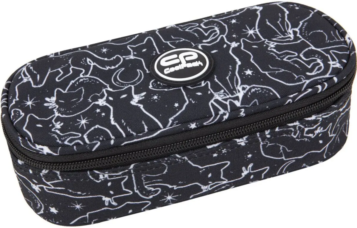 Jednokomorový penál Coolpack Campus černý Cats