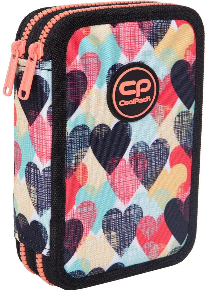 Penál 2-komorové s vybavením Coolpack Jumper 2 chocolove
