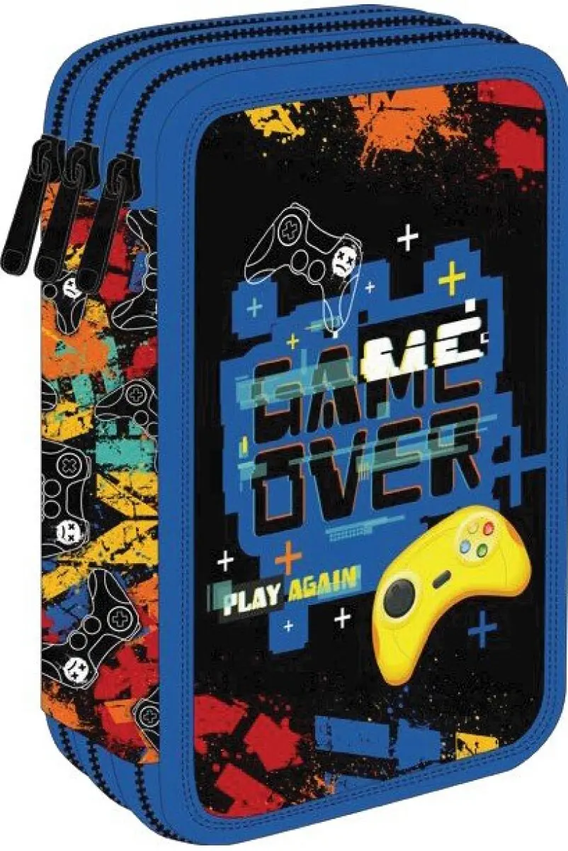 Tříkomorový penál s vybavením Coolpack Jumper 3 game