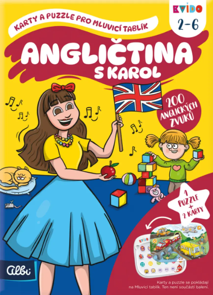 Kvído - Angličtina s Karol: Karty a puzzle pro Mluvicí tablík 2 - Albi