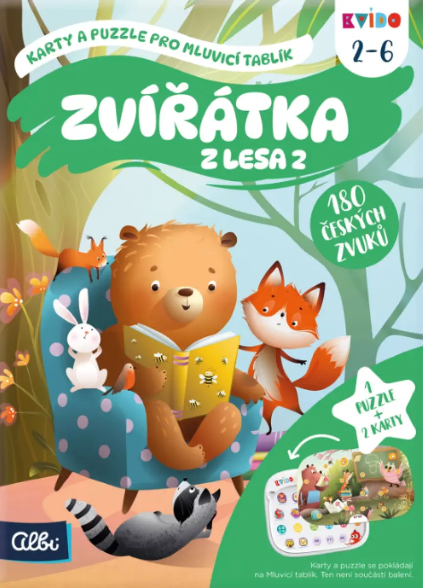 Kvído - Zvířátka z lesa 2 - Karty a puzzle pro Mluvicí tablík 2 - Albi