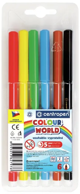 Centropen Colour World 7550 - popisovač - sada