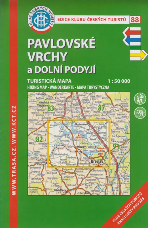 Trasa - KČT Turistická mapa - Pavlovské vrchy, 7. vydání, 2018