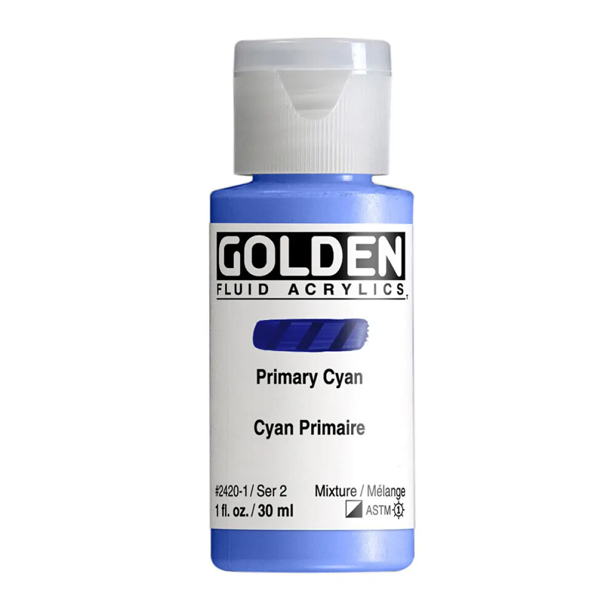 Akryl Golden Fluid 30ml – 2420 Primary Cyan