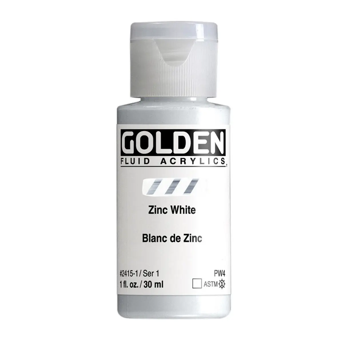 Akrylová barva Golden Fluid 30 ml - Zinc White 2415