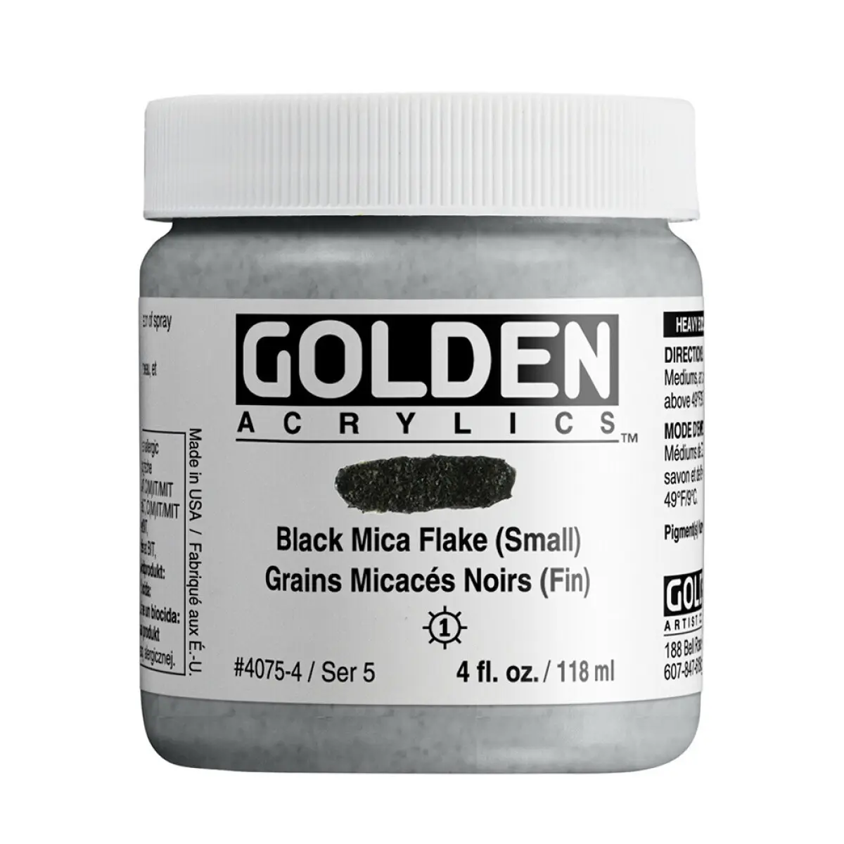 Akryl Golden HB 118ml – 4075 Black Mica Flake (Small)