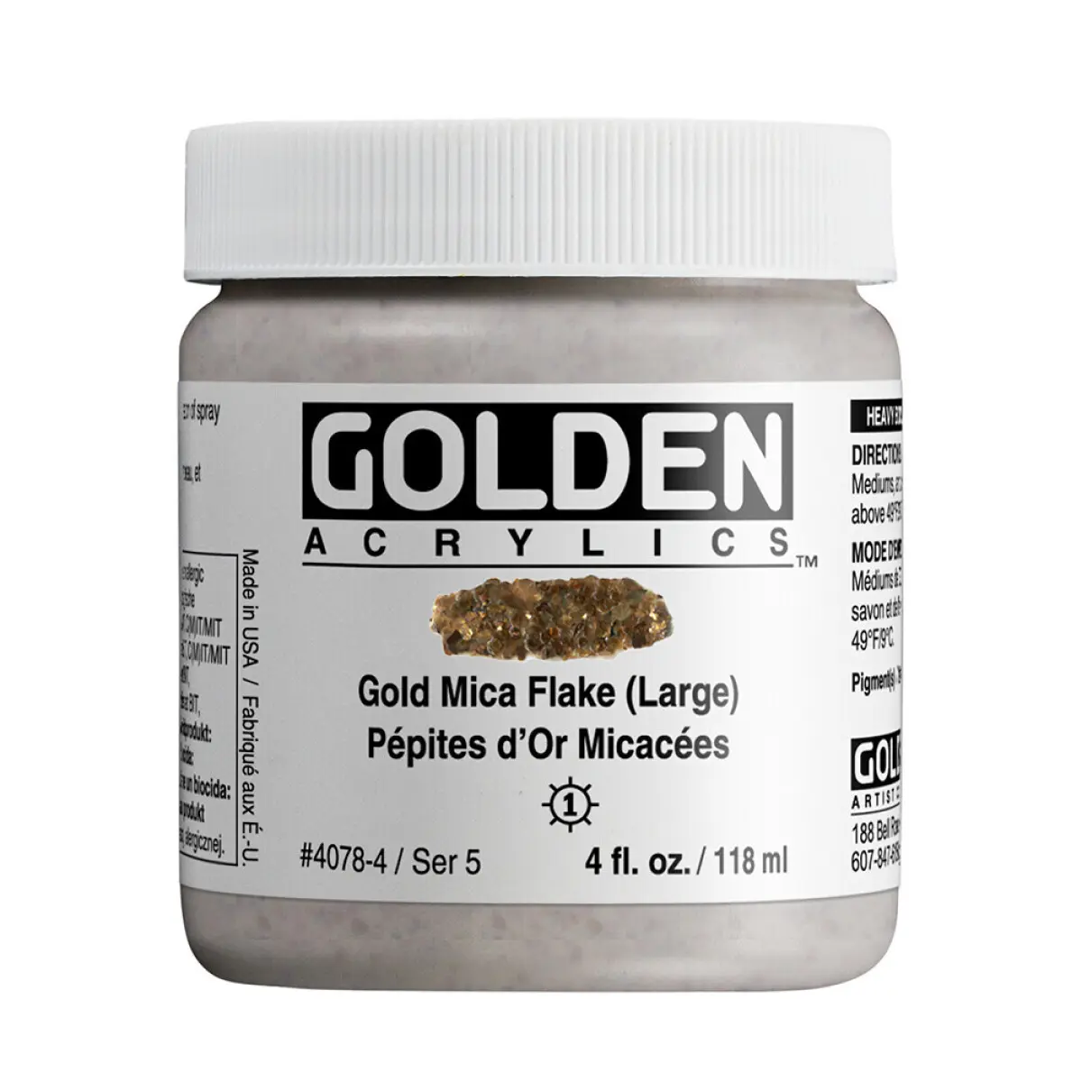Akryl Golden HB 118ml – 4078 Gold Mica Flake (Large)