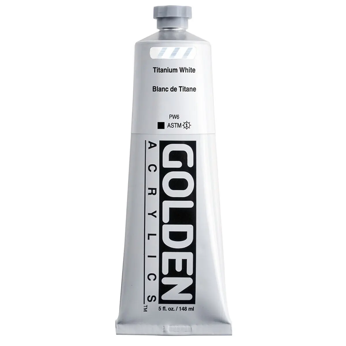 Akrylová barva Golden Heavy Body 148 ml - Titanium White 1380