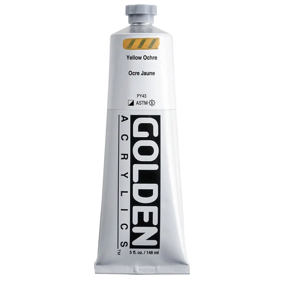 Akrylová barva Golden Heavy Body 148 ml - Yellow Ochre 1407