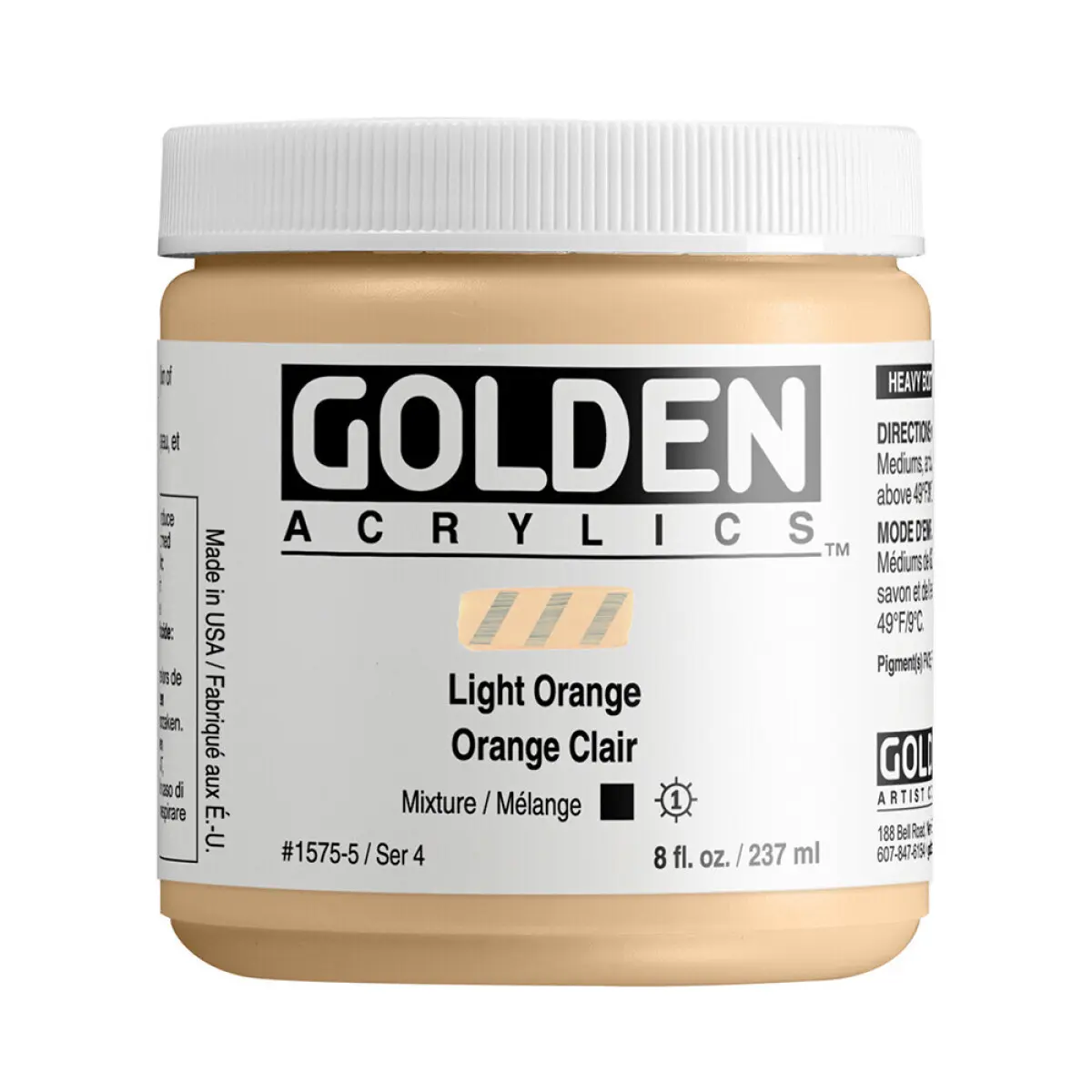Akrylová barva Golden Heavy Body 237 ml - 1575 Light Orange