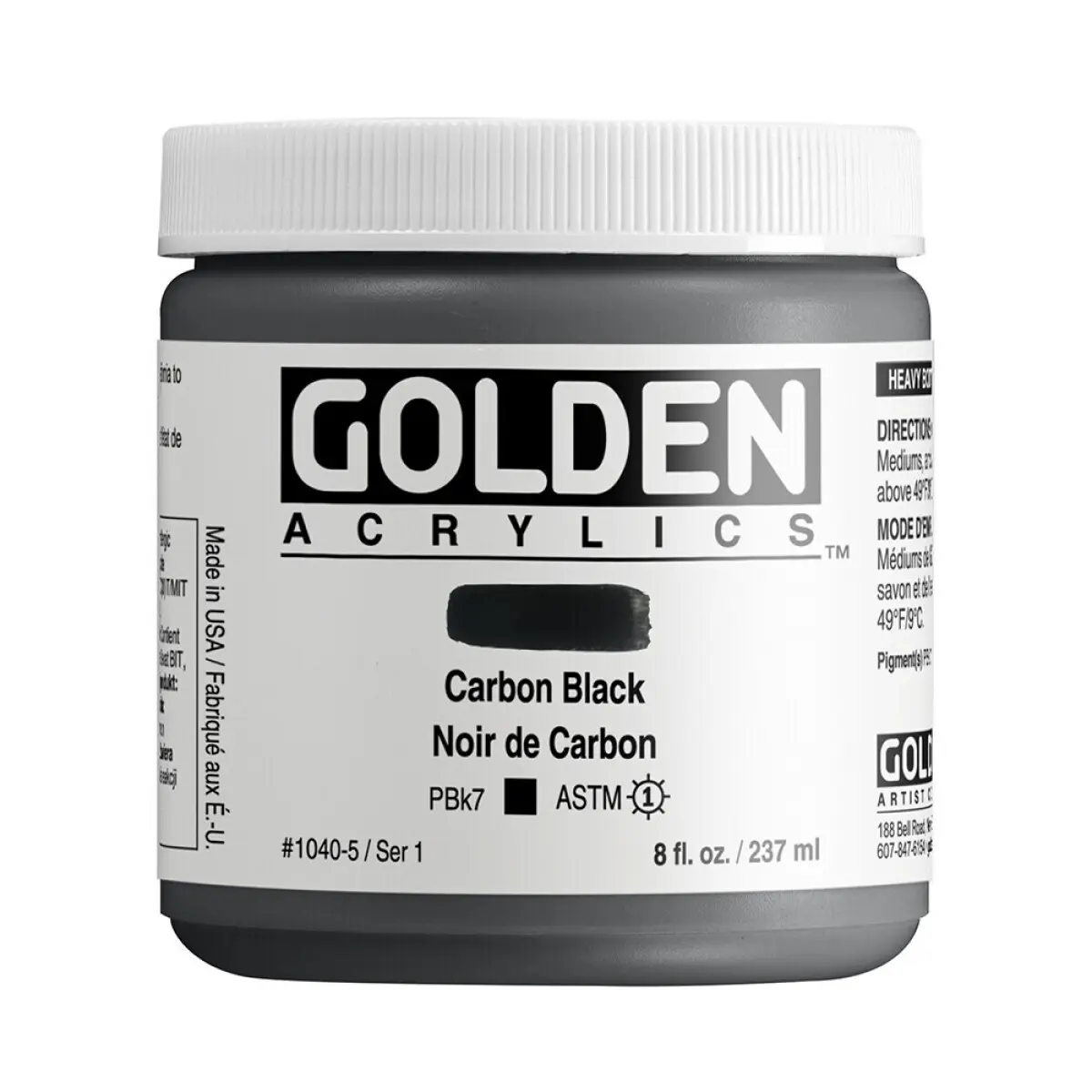 Akryl Golden HB 237ml – 1040 Carbon Black