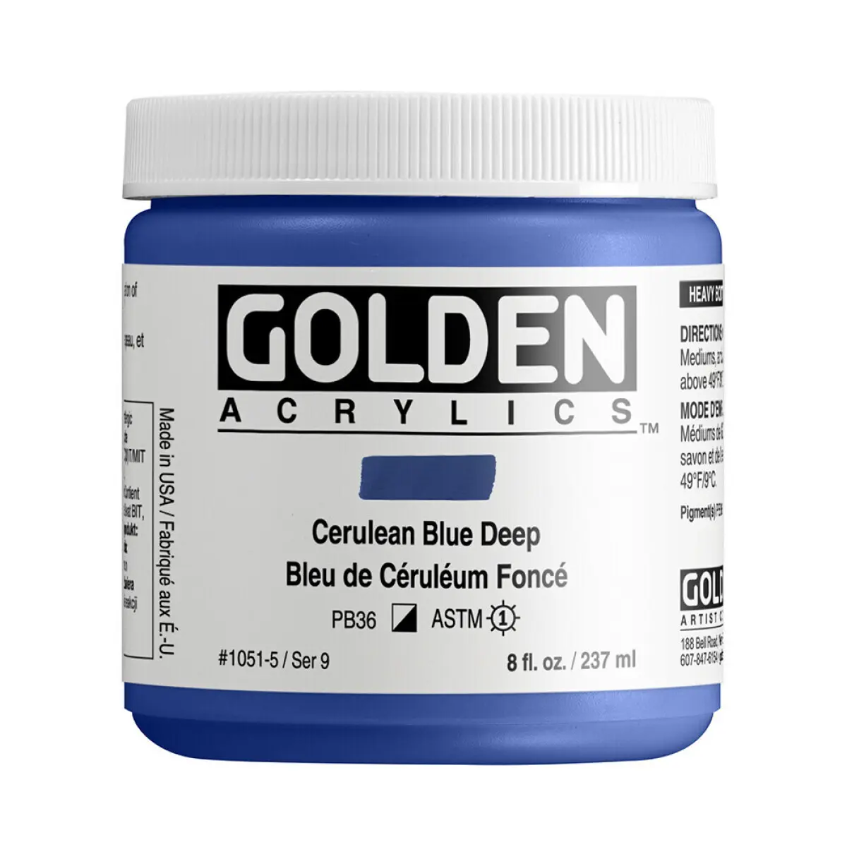 Akryl Golden HB 237ml – 1051 Cerulean Blue Deep