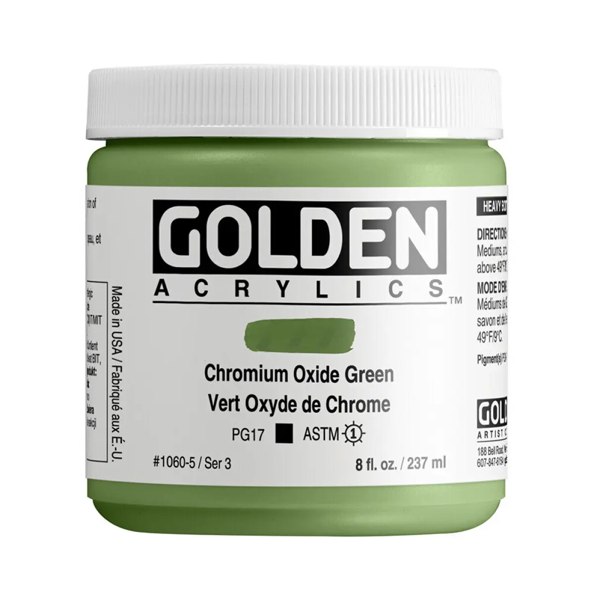 Akrylová barva Golden Heavy Body 237 ml - Chromium Oxide Green 1060