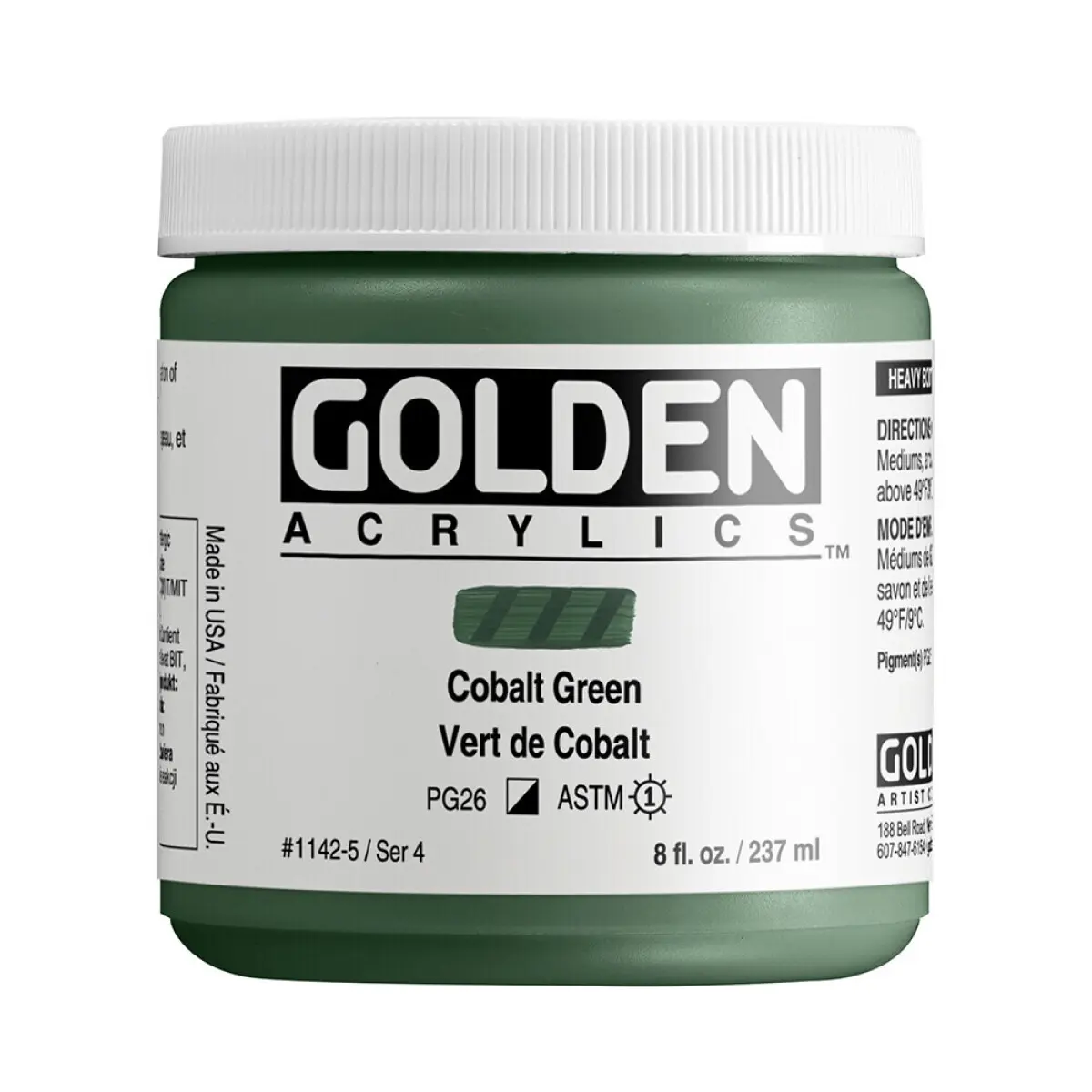 Akrylová barva Golden Heavy Body 237 ml - Cobalt Green 1142
