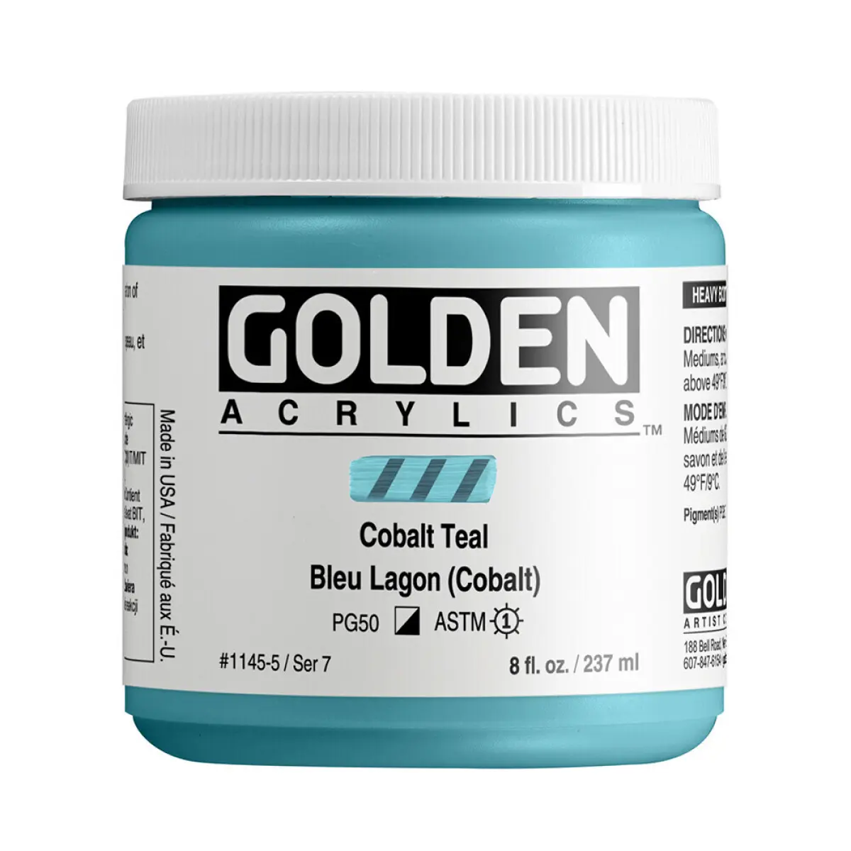 Akrylová barva Golden Heavy Body 237 ml - Cobalt Teal 1145