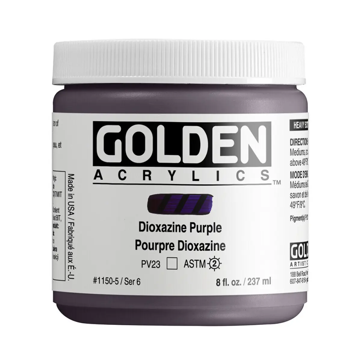 Akrylová barva Golden Heavy Body 237 ml - Dioxazine Purple 1150
