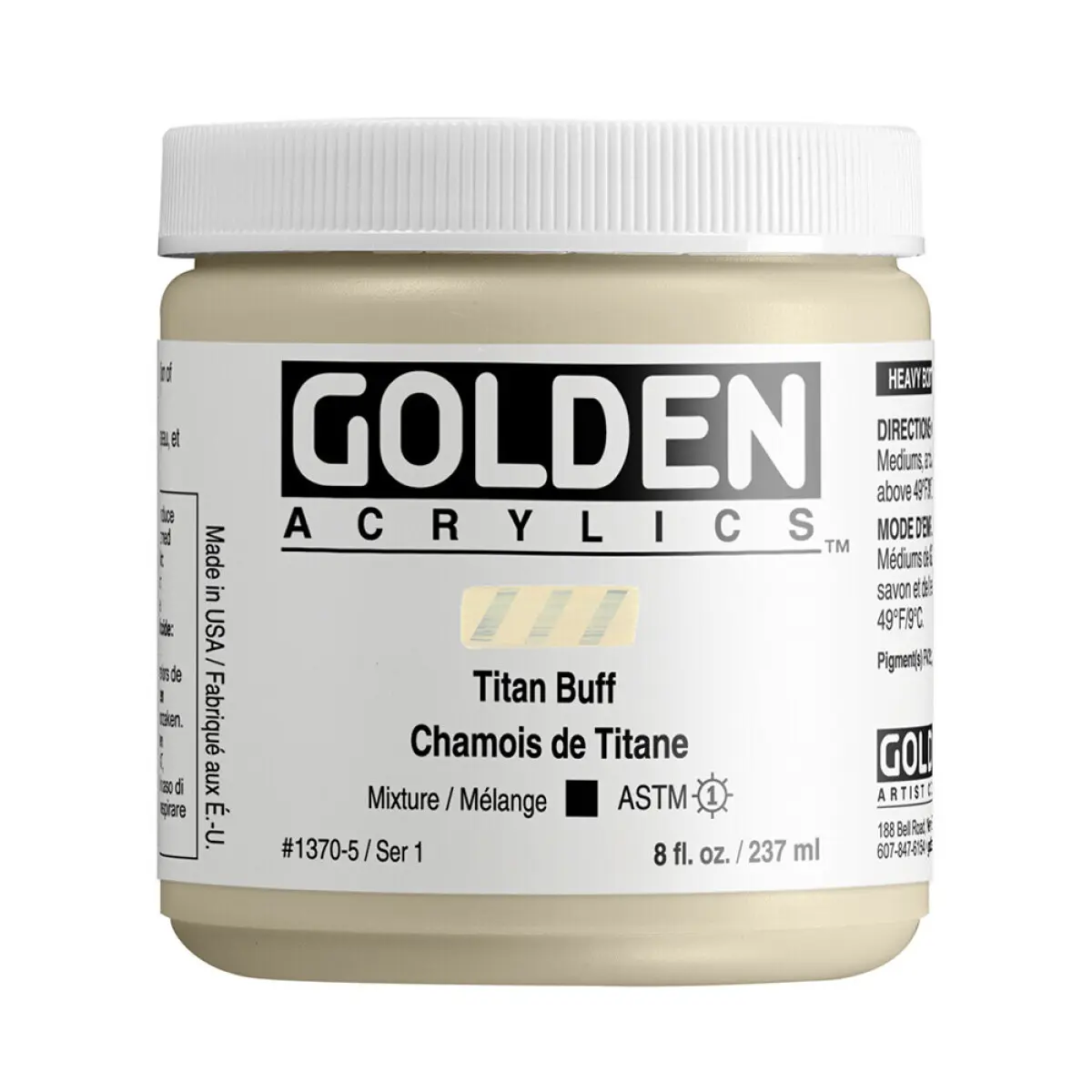Akrylová barva Golden Heavy Body 237 ml - Titan Buff 1370