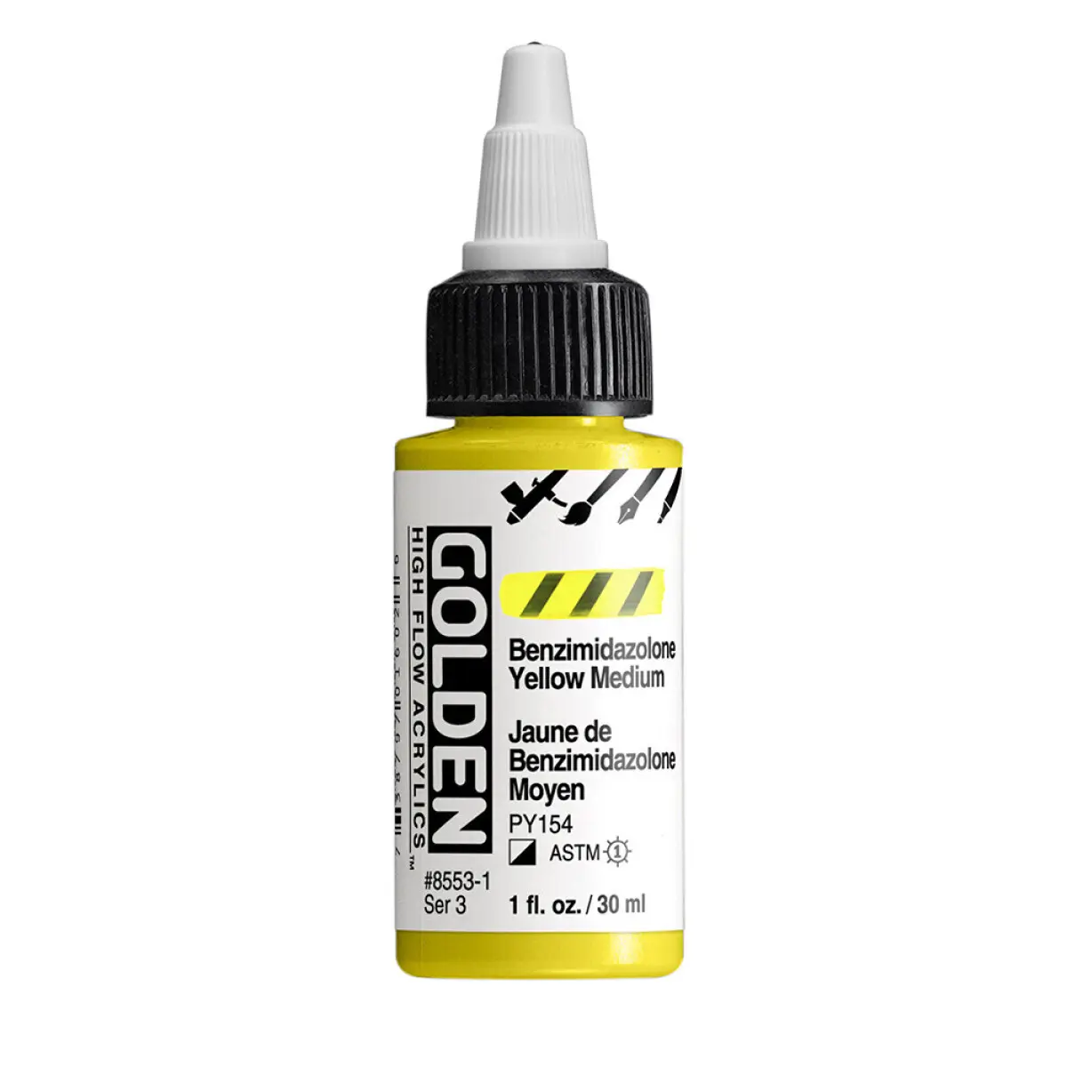 Akryl Golden High Flow 30ml – 8553 Benzimidazolone Yellow Med