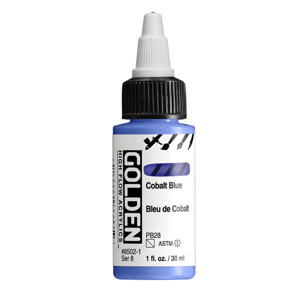Akrylová barva Golden High Flow 30 ml - Cobalt Blue 8502