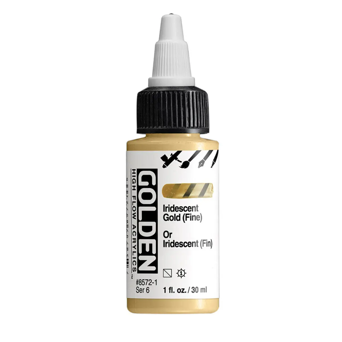 Akryl Golden High Flow 30ml – 8572 Iridescent Gold (Fine)