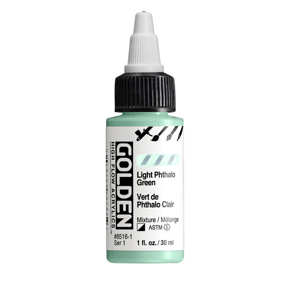 Akrylová barva Golden High Flow 30 ml - Light Phthalo Green 8516