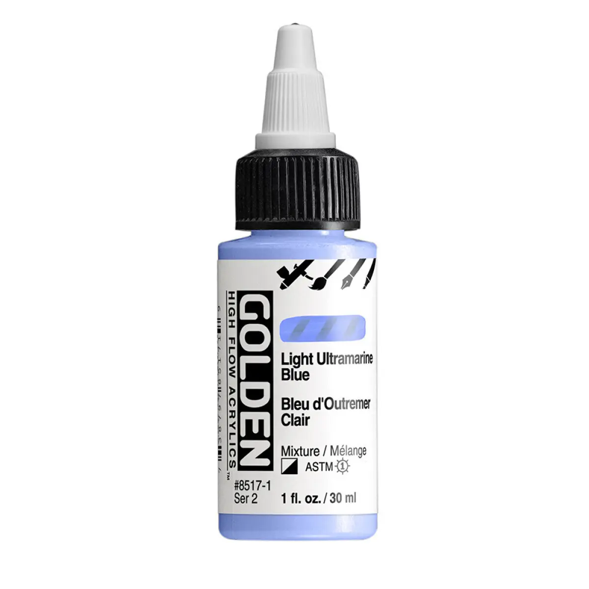 Akrylová barva Golden High Flow 30 ml - Light Ultramarine Blue 8517