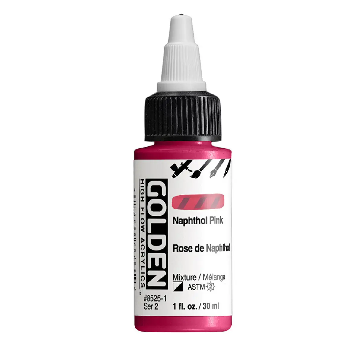 Akrylová barva Golden High Flow 30 ml - Naphthol Pink 8525