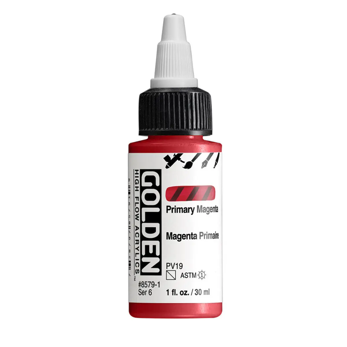 Akrylová barva Golden High Flow 30 ml - Primary Magenta 8579