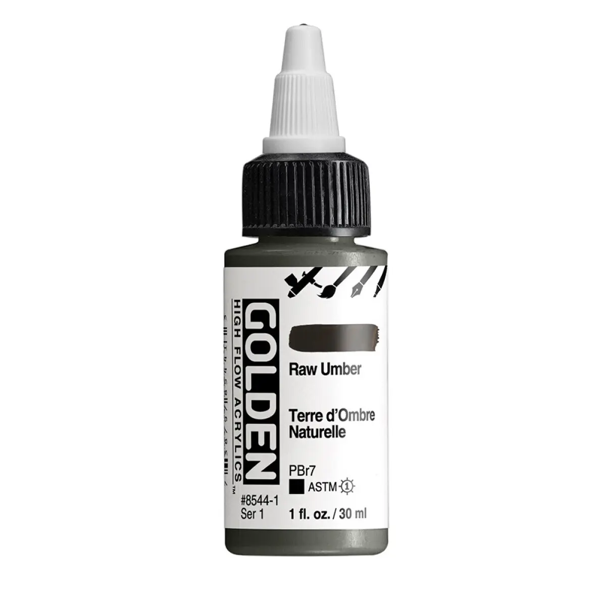 Akrylová barva Golden High Flow 30 ml - Raw Umber 8544