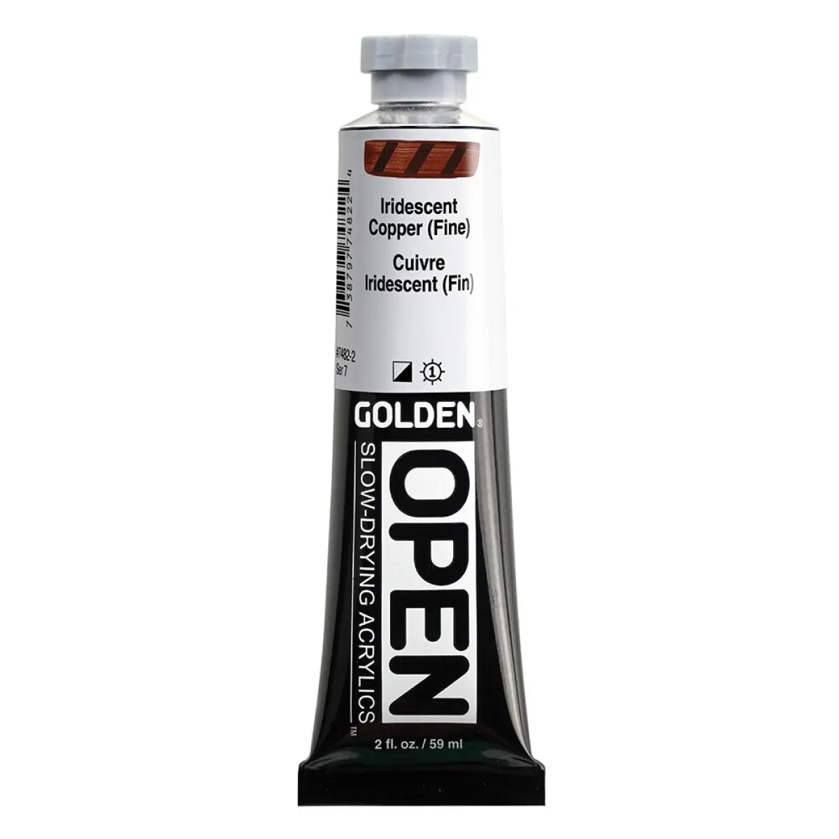Akrylová barva Golden Open Slow Drying 59 ml - Iridescent Copper (Fine) 7482