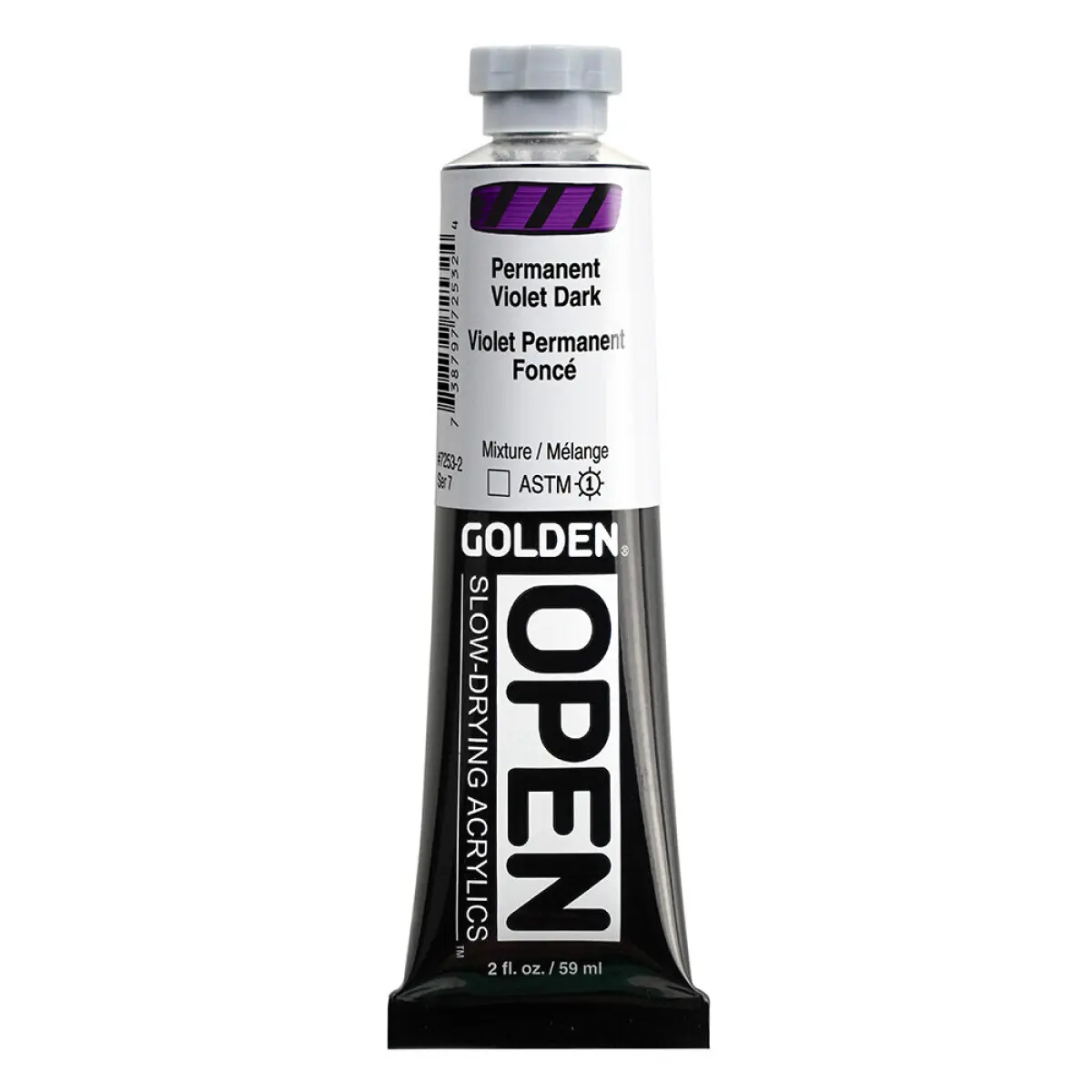 Akrylová barva Golden Open Slow Drying 59 ml - Permanent Violet Ark 7253