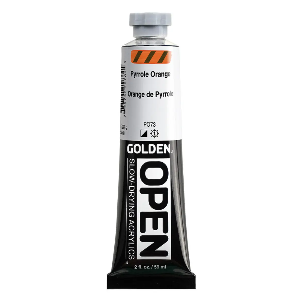 Akrylová barva Golden Open Slow Drying 59 ml - Pyrrole Orange 7276