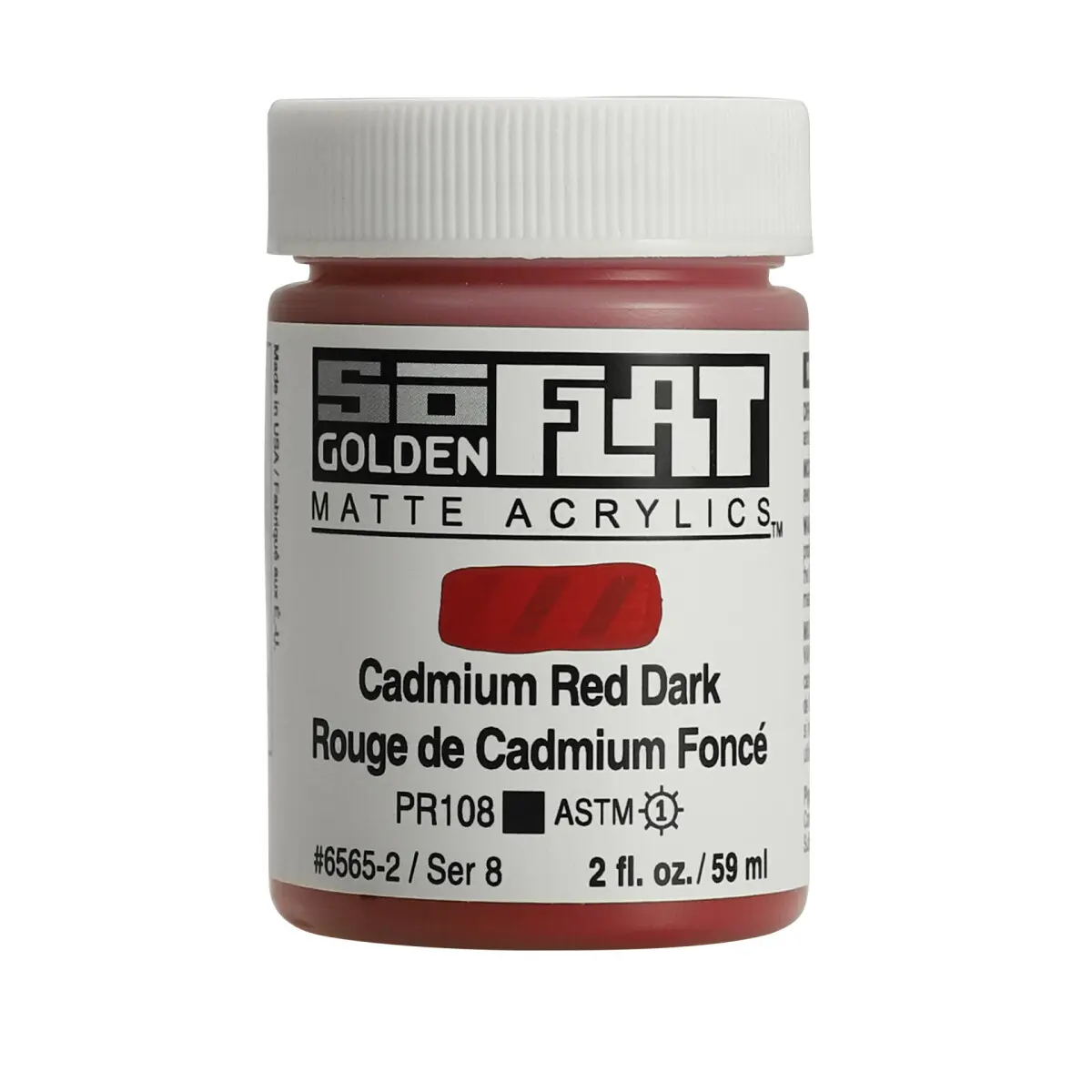 Akrylová barva Golden SoFlat Matte 59 ml - 6565 Cadmium Red Dark