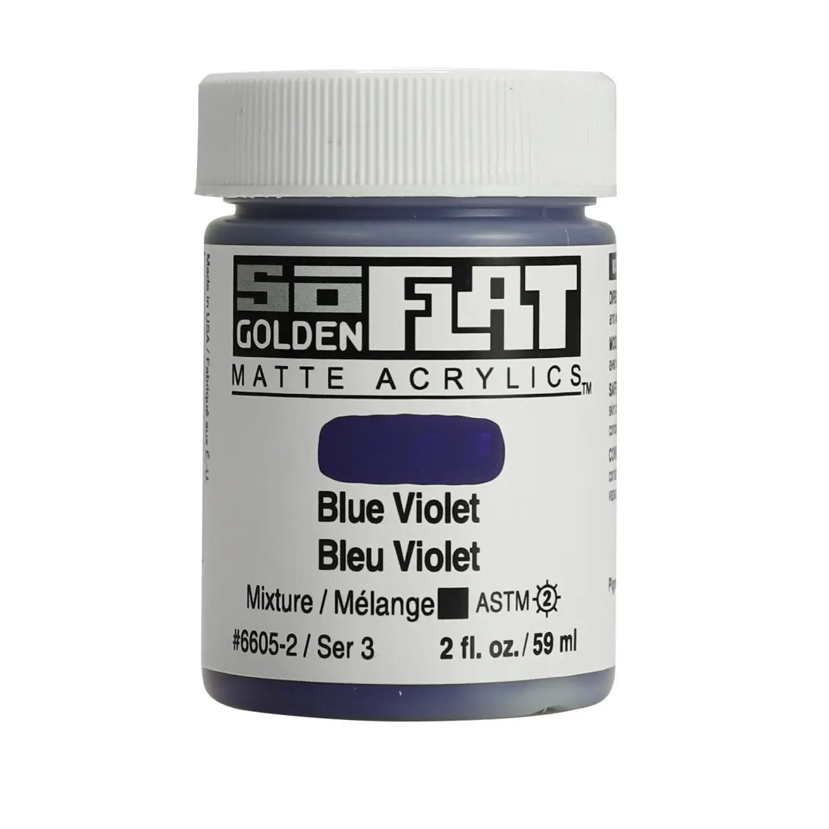 Akrylová barva Golden SoFlat Matte 59 ml - 6605 Blue Violet