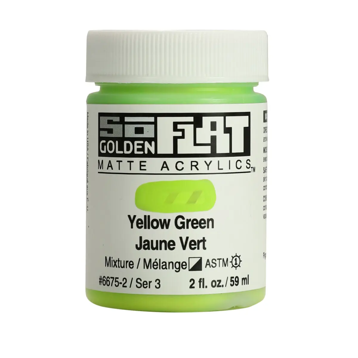 Akryl Golden SoFlat 59ml – 6675 Yellow Green