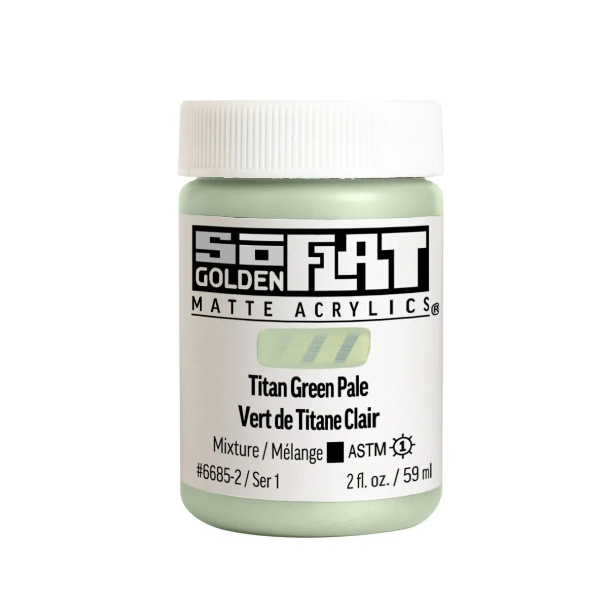 Akrylová barva Golden SoFlat Matte 59 ml - 6685 Titan Green Pale