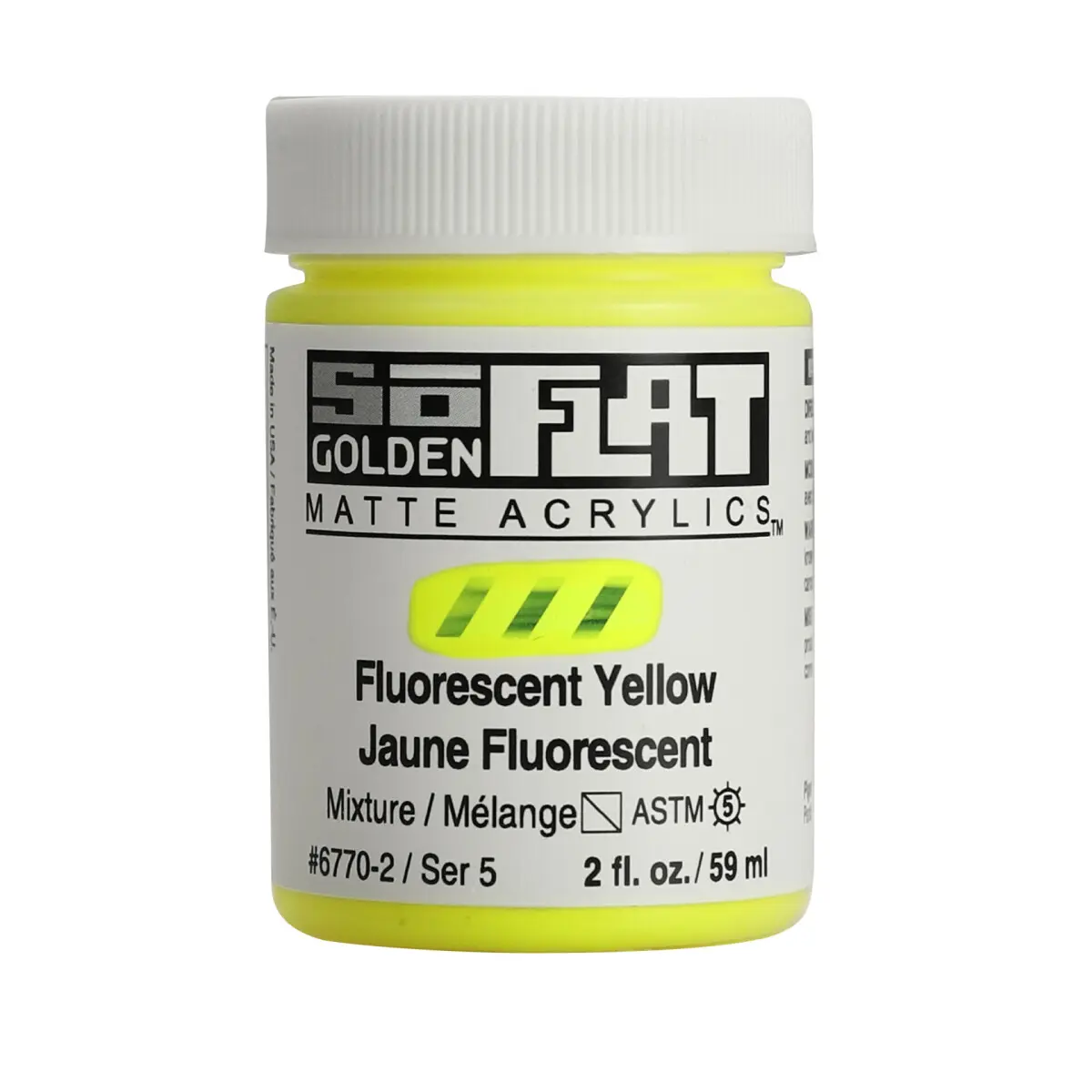 Akryl Golden SoFlat 59ml – 6770 Fluorescent Yellow