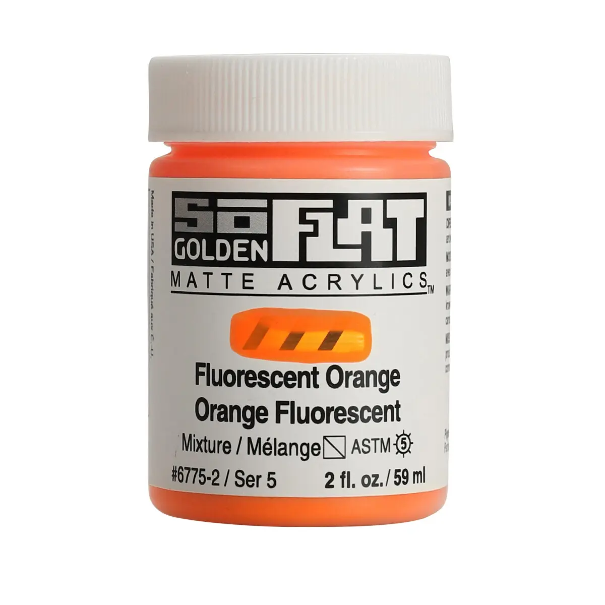 Akryl Golden SoFlat 59ml – 6775 Fluorescent Orange