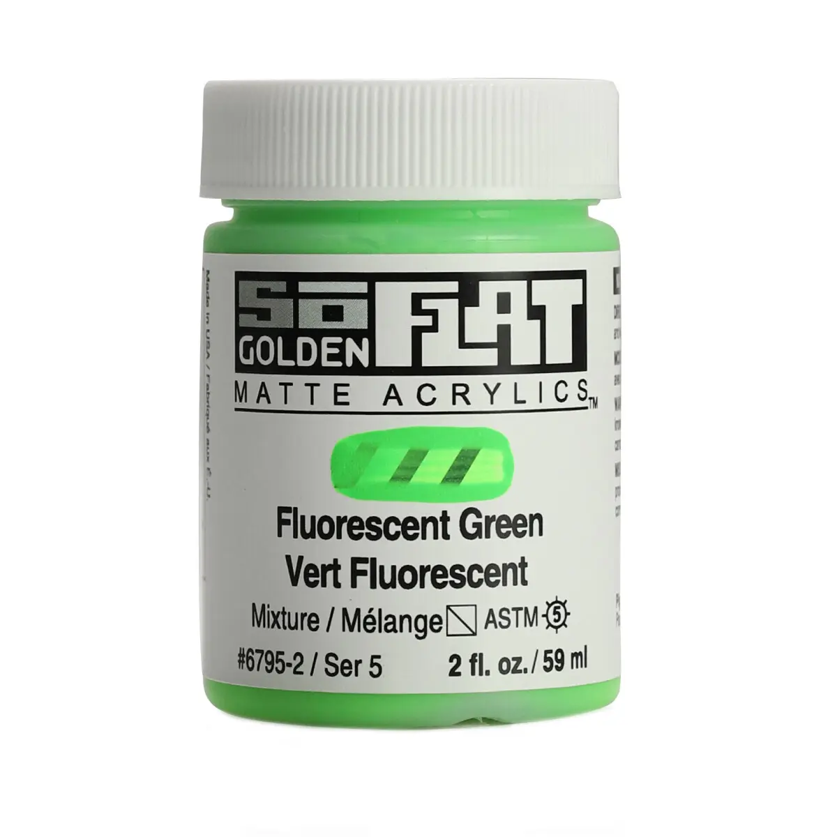 Akrylová barva Golden SoFlat Matte 59 ml - 6795 Fluorescent Green