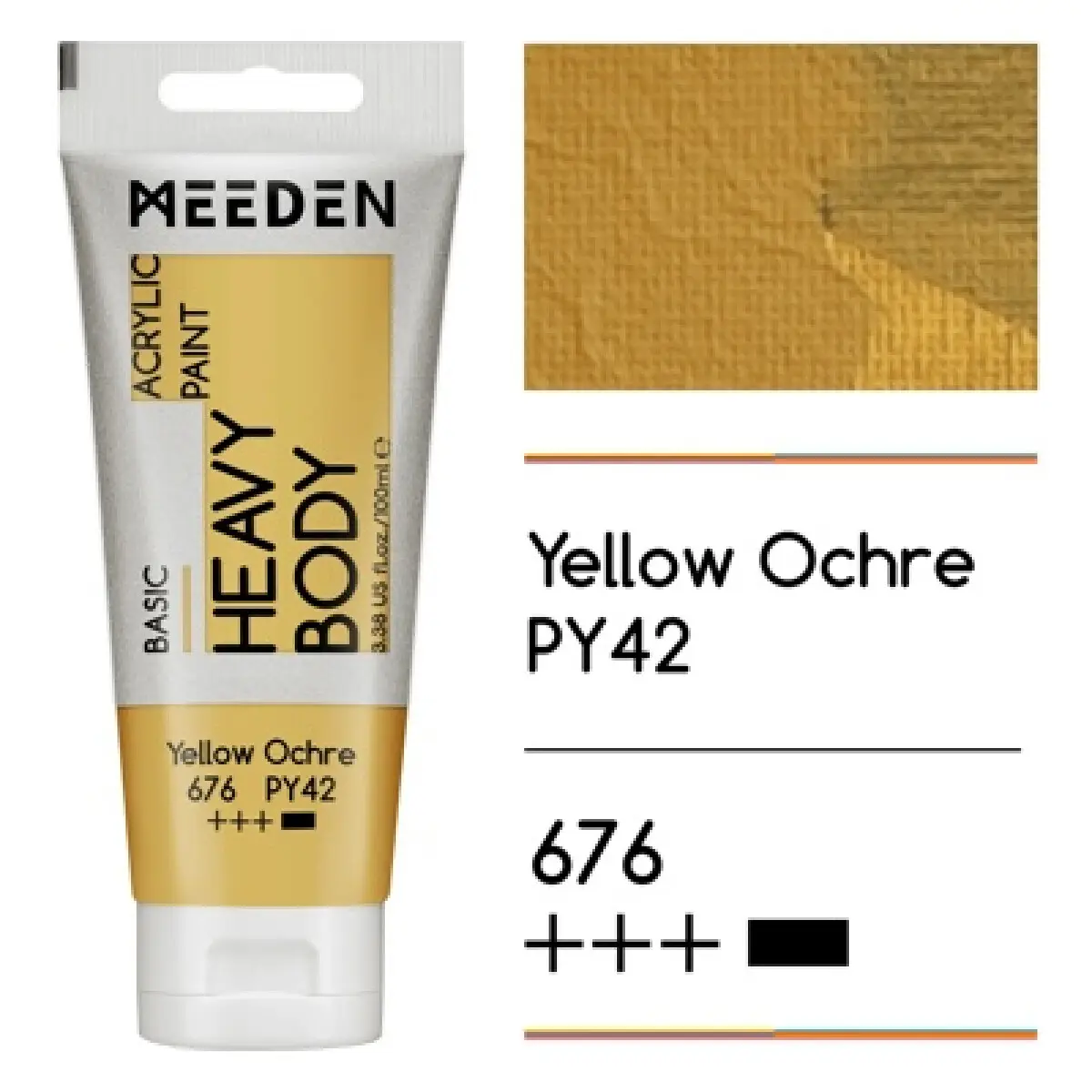 Akrylová barva Meeden 100ml – 676 Yellow Ochre