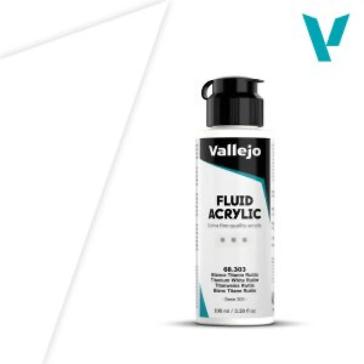 Akrylová barva Vallejo Fluid 100ml – 303 Titanium White Rutile