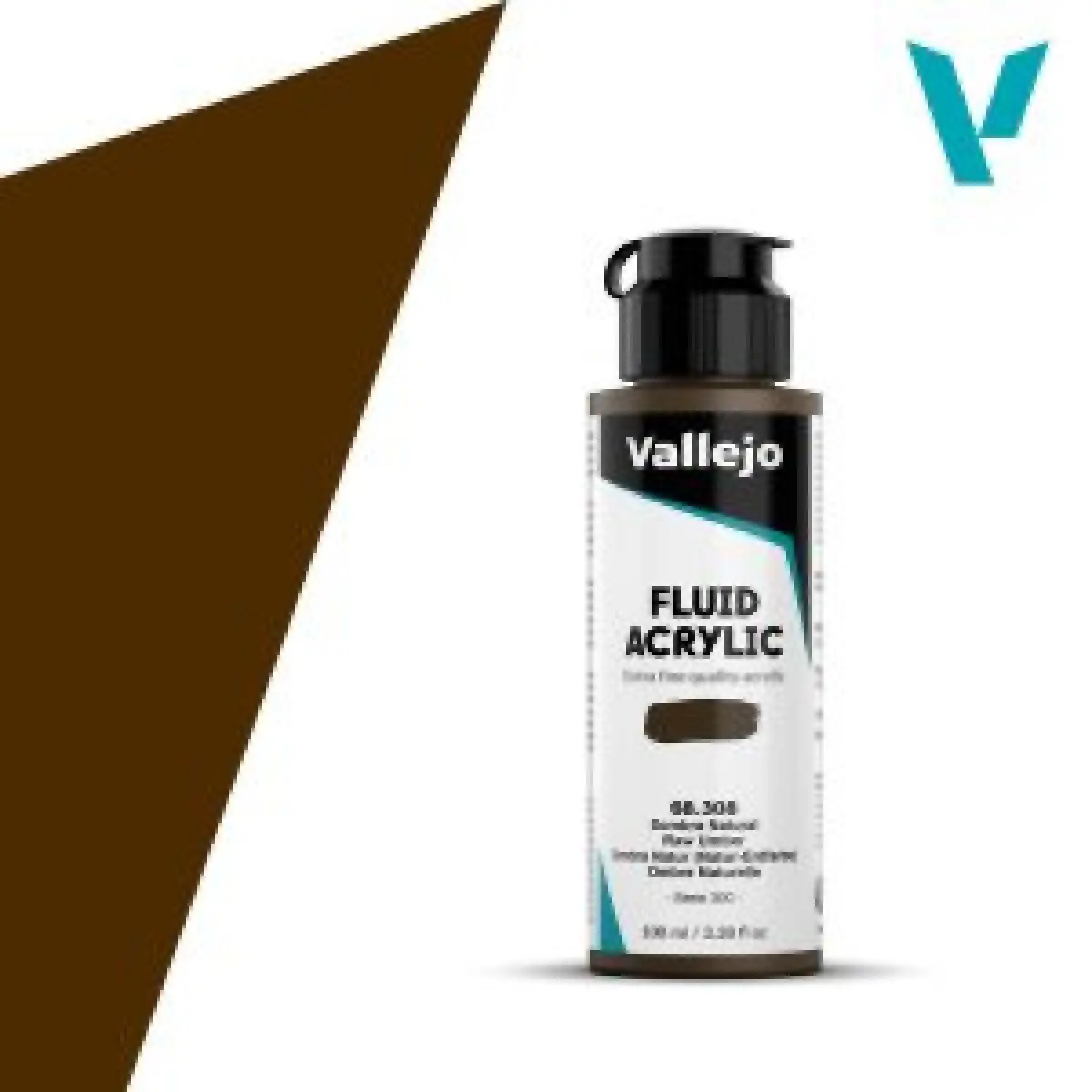Akrylová barva Vallejo Fluid 100ml – 308 Raw Umber