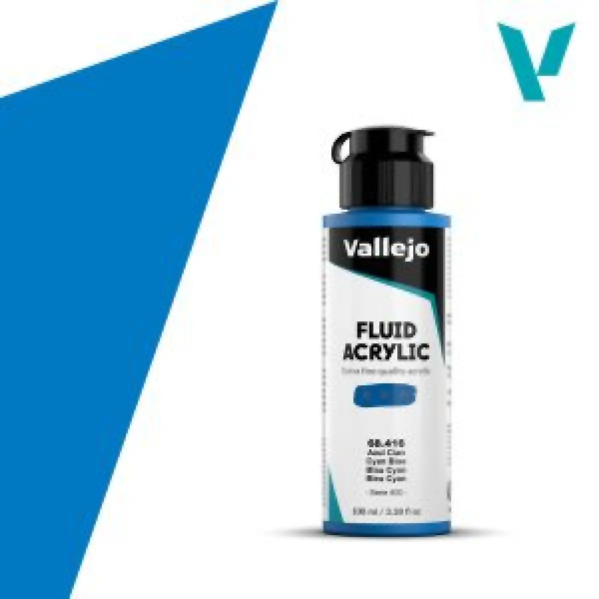 Akrylová barva Vallejo Fluid 100ml – 416 Cyan Blue