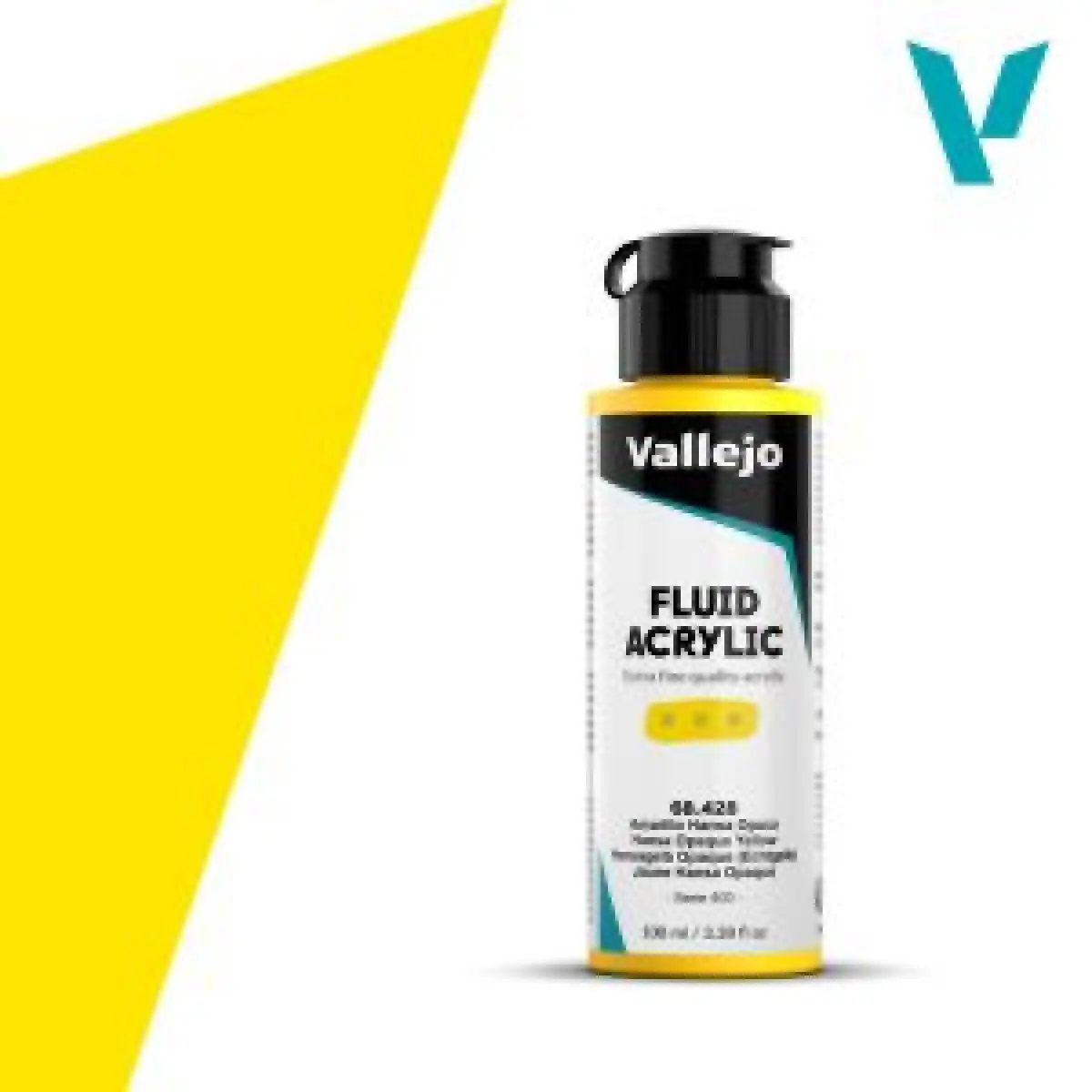 Akrylová barva Vallejo Fluid 100ml – 428 Hansa Yellow Opaque