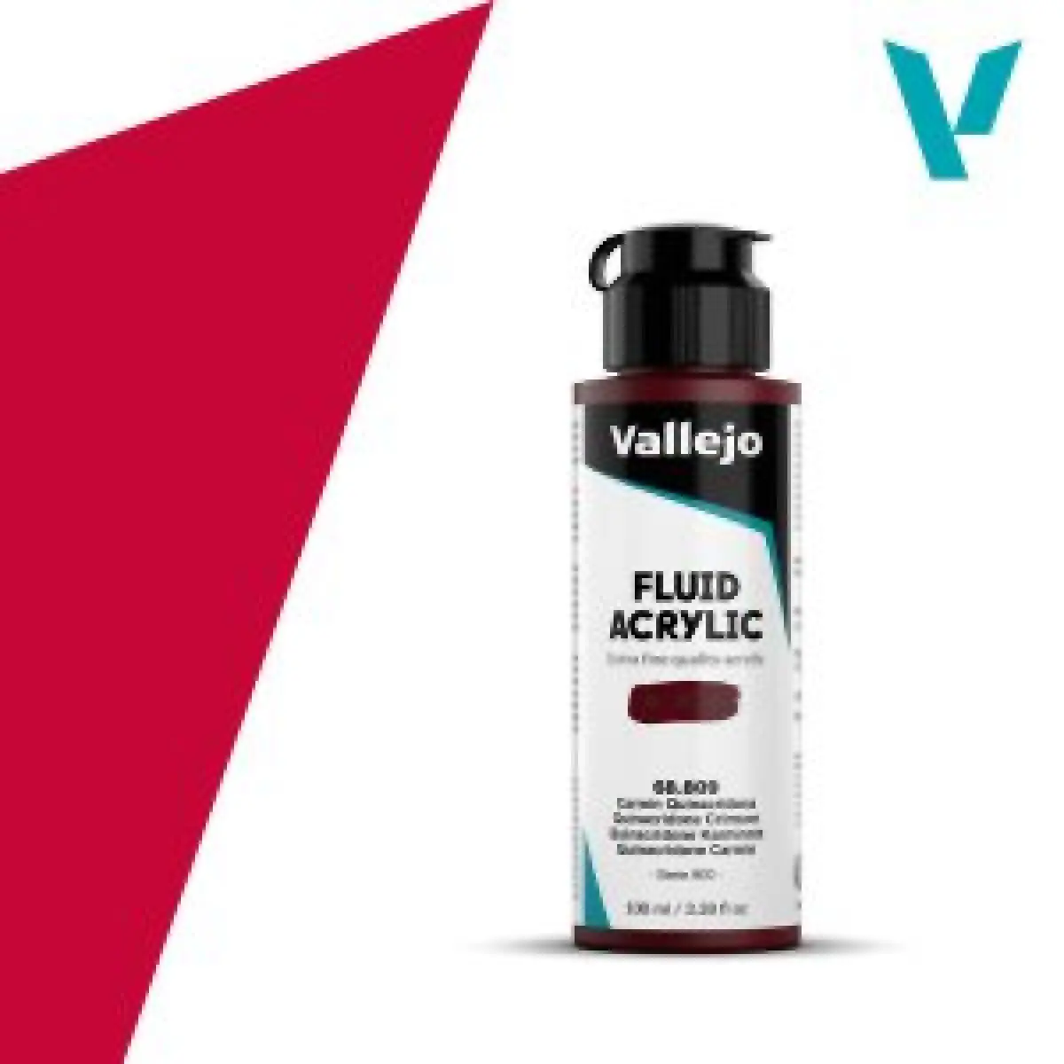 Akrylová barva Vallejo Fluid 100ml – 809 Quinacridone Crimson