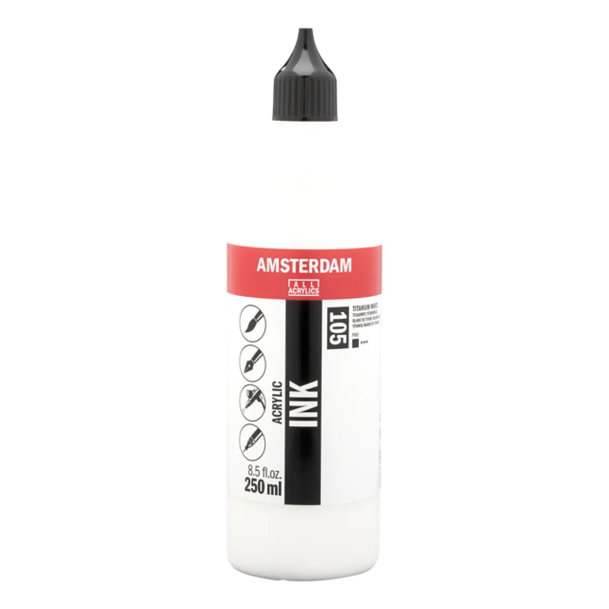 Akrylový inkoust Amsterdam 250 ml - 105 Titanium White