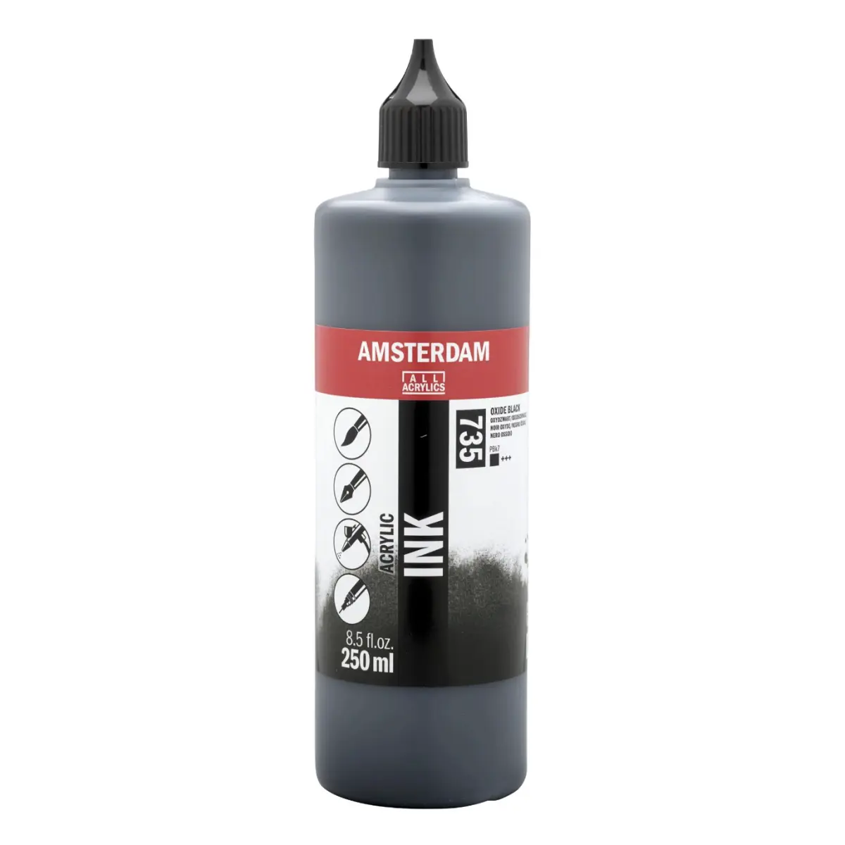Akrylový inkoust Amsterdam 250 ml - 735 Oxide Black
